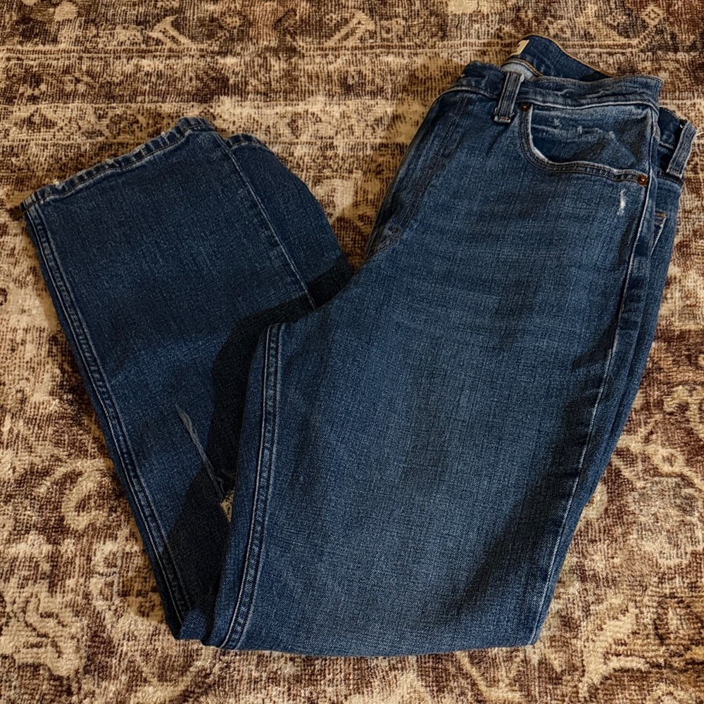 Abercrombie & Fitch Dark Blue Relaxed Jeans